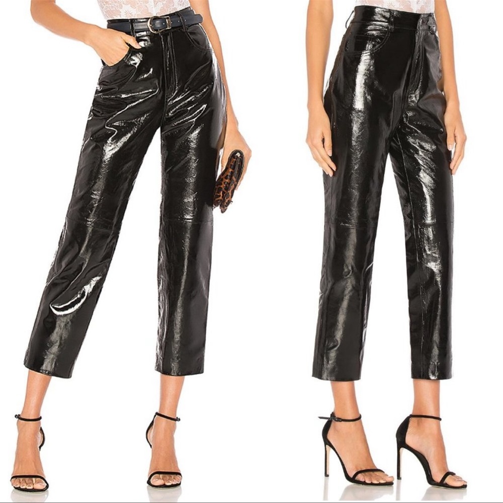 LPA 417 Pants Leather Black High Rise Size Small NWOT - Picture 7 of 10